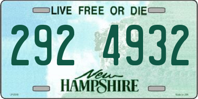 NH license plate 2924932