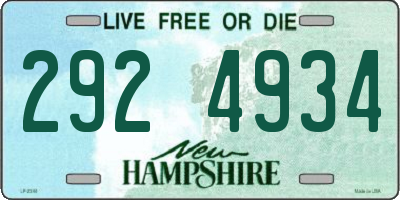 NH license plate 2924934