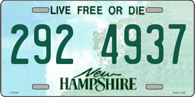 NH license plate 2924937