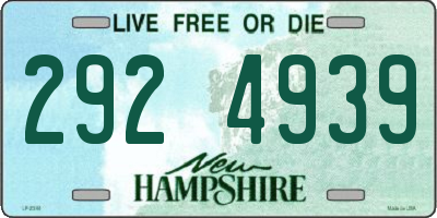 NH license plate 2924939
