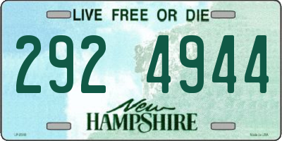 NH license plate 2924944