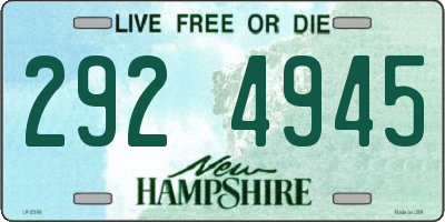NH license plate 2924945