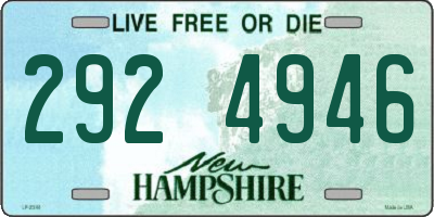 NH license plate 2924946