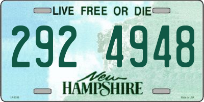 NH license plate 2924948