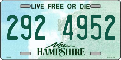 NH license plate 2924952