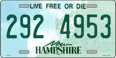 NH license plate 2924953