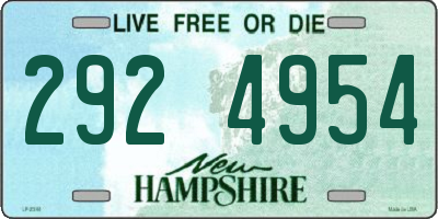 NH license plate 2924954