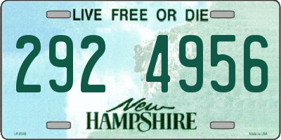 NH license plate 2924956