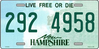 NH license plate 2924958