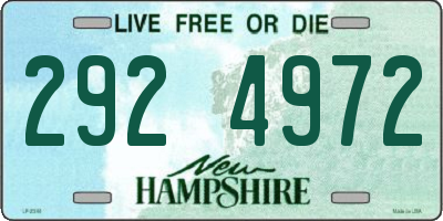 NH license plate 2924972