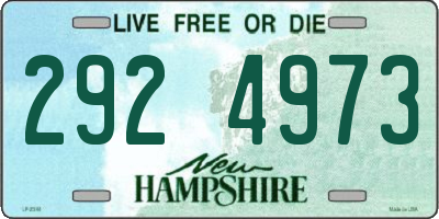NH license plate 2924973