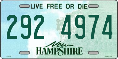 NH license plate 2924974