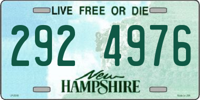 NH license plate 2924976