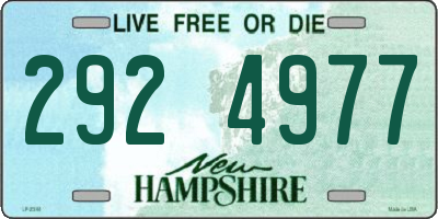 NH license plate 2924977
