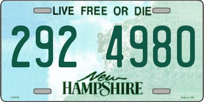 NH license plate 2924980