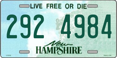 NH license plate 2924984