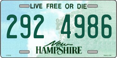 NH license plate 2924986