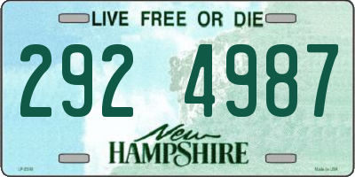 NH license plate 2924987