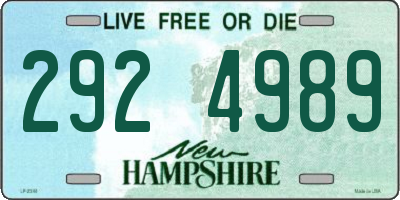 NH license plate 2924989
