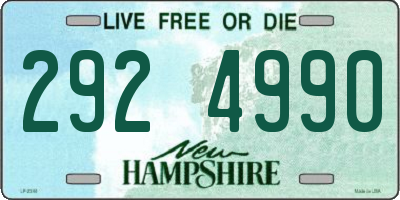 NH license plate 2924990