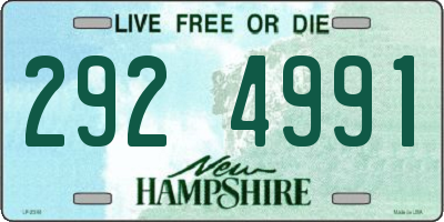 NH license plate 2924991