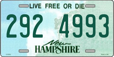 NH license plate 2924993