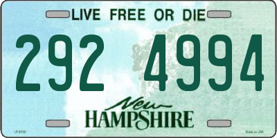 NH license plate 2924994