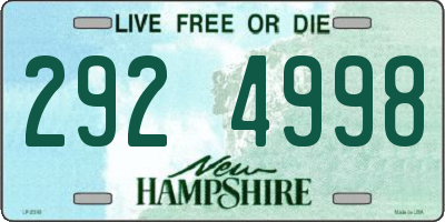 NH license plate 2924998