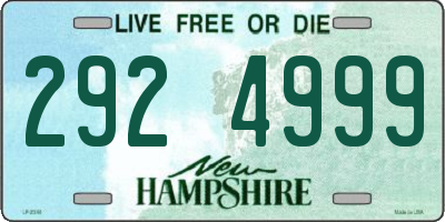 NH license plate 2924999