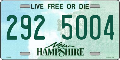NH license plate 2925004