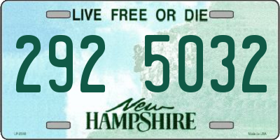NH license plate 2925032