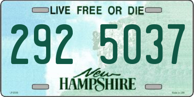 NH license plate 2925037
