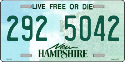 NH license plate 2925042