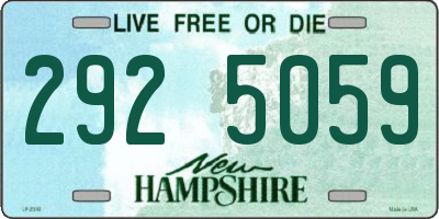 NH license plate 2925059