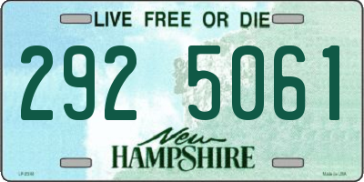 NH license plate 2925061