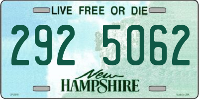 NH license plate 2925062