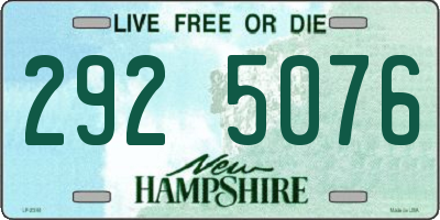 NH license plate 2925076
