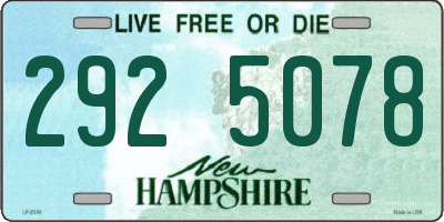 NH license plate 2925078