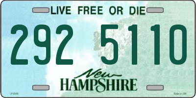 NH license plate 2925110