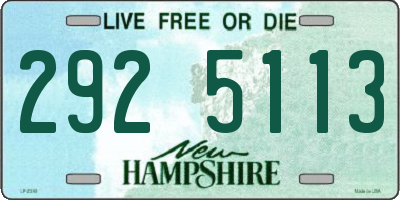 NH license plate 2925113