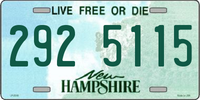NH license plate 2925115