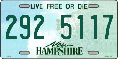 NH license plate 2925117