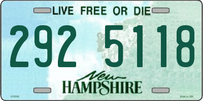 NH license plate 2925118
