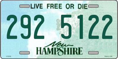 NH license plate 2925122