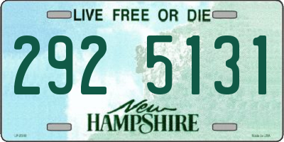 NH license plate 2925131