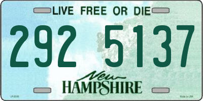 NH license plate 2925137