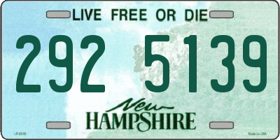 NH license plate 2925139