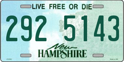 NH license plate 2925143