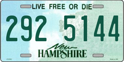 NH license plate 2925144