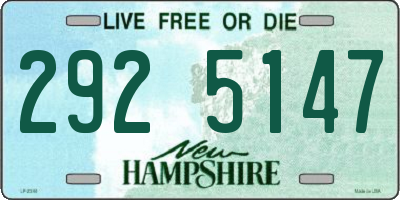 NH license plate 2925147